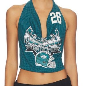 Boys Lie Teal Football Graphic Tank Top